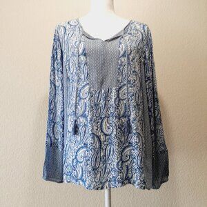 J. Jill Crinkle Peasant Blouse